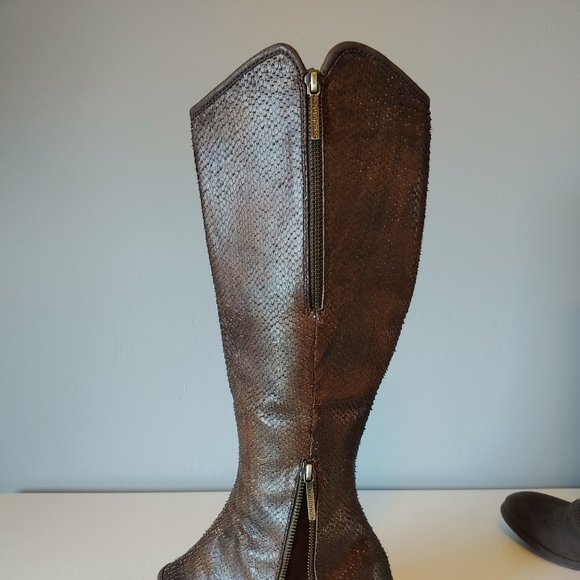 Donald Pilner Brown Leather Devi Riding Boot - Picture 6 of 11